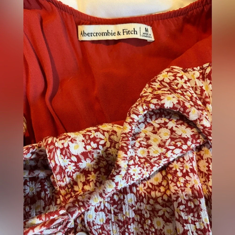 Abercrombie Floral orange Maxi Dress
